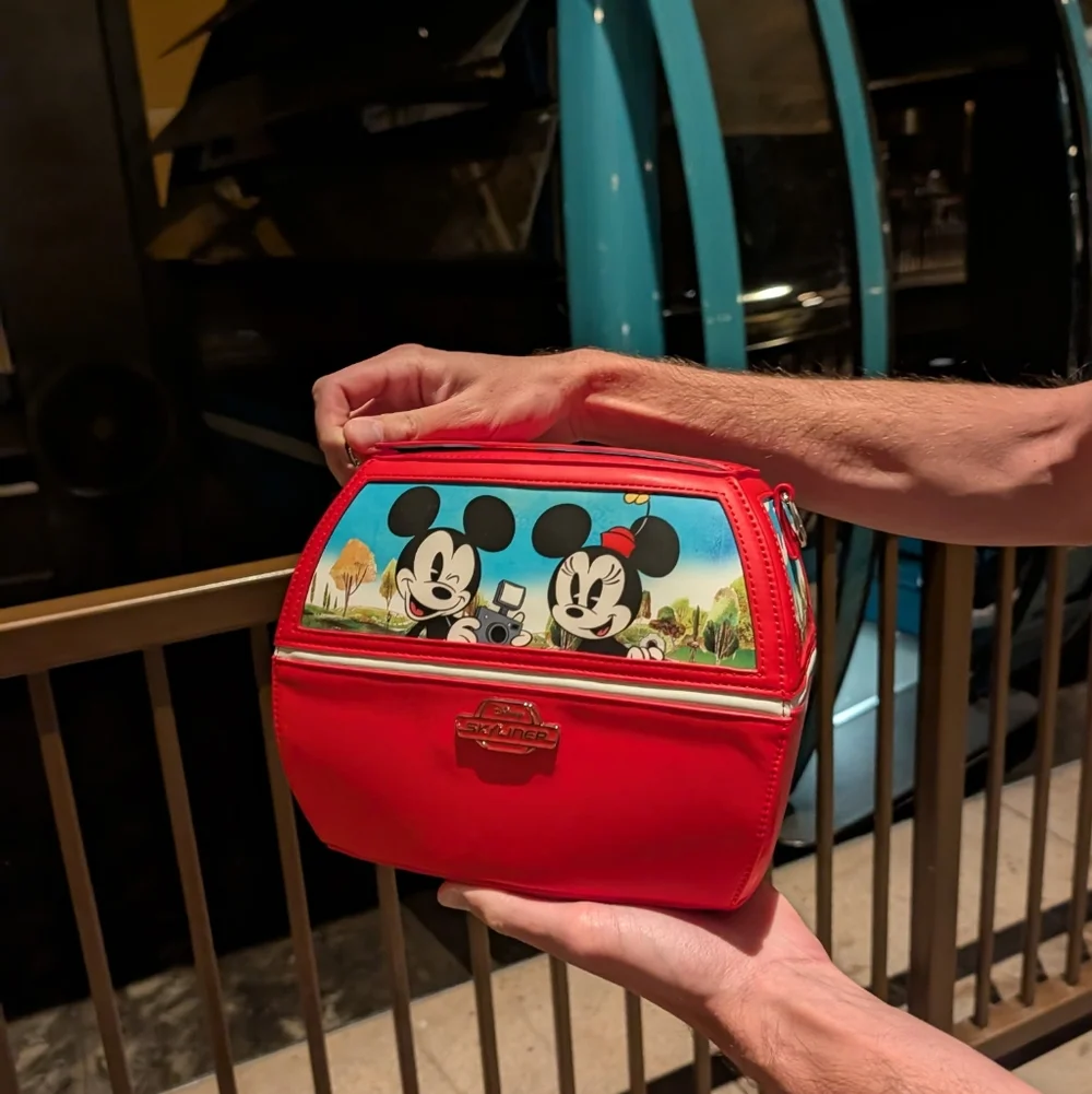 NEW Disney Parks Loungefly Skyliner Shoulder Bag Purse Mickey Mouse Donald Duck - Picture 6 of 10